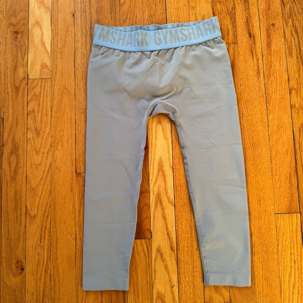 Gymshark Fit Dry Seamless Crop Leggings Grey/periwinkle/Light Blue Small